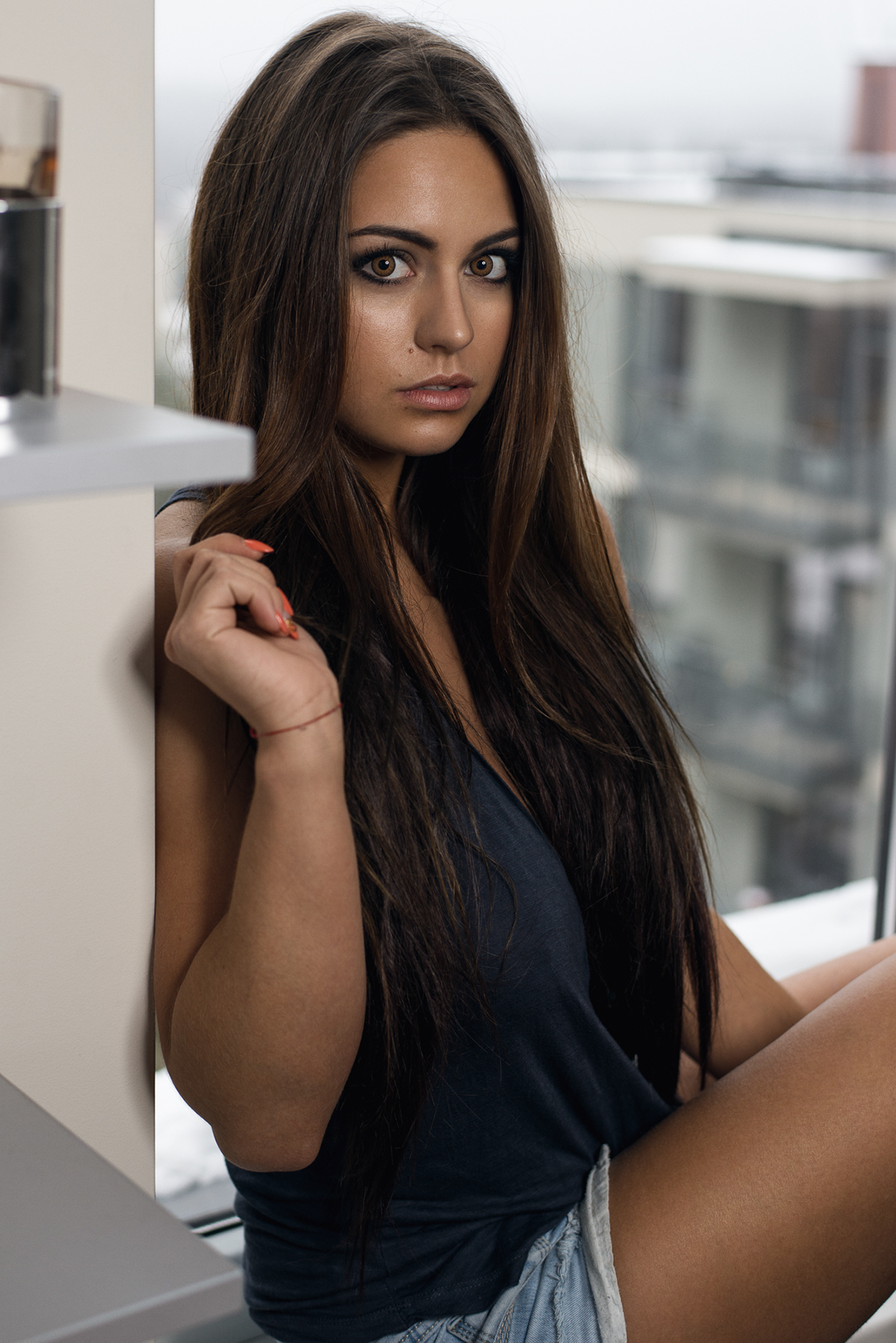 portrait sexy eyes face girl lithuania beauty