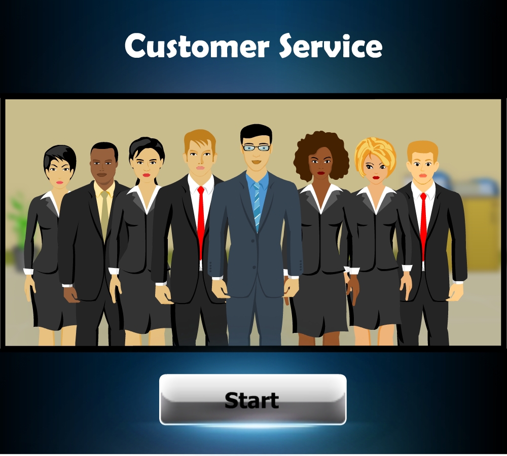 E- Learning customer service smart classes Learning Animation e-books 2D Animation caracter animation customer service animations