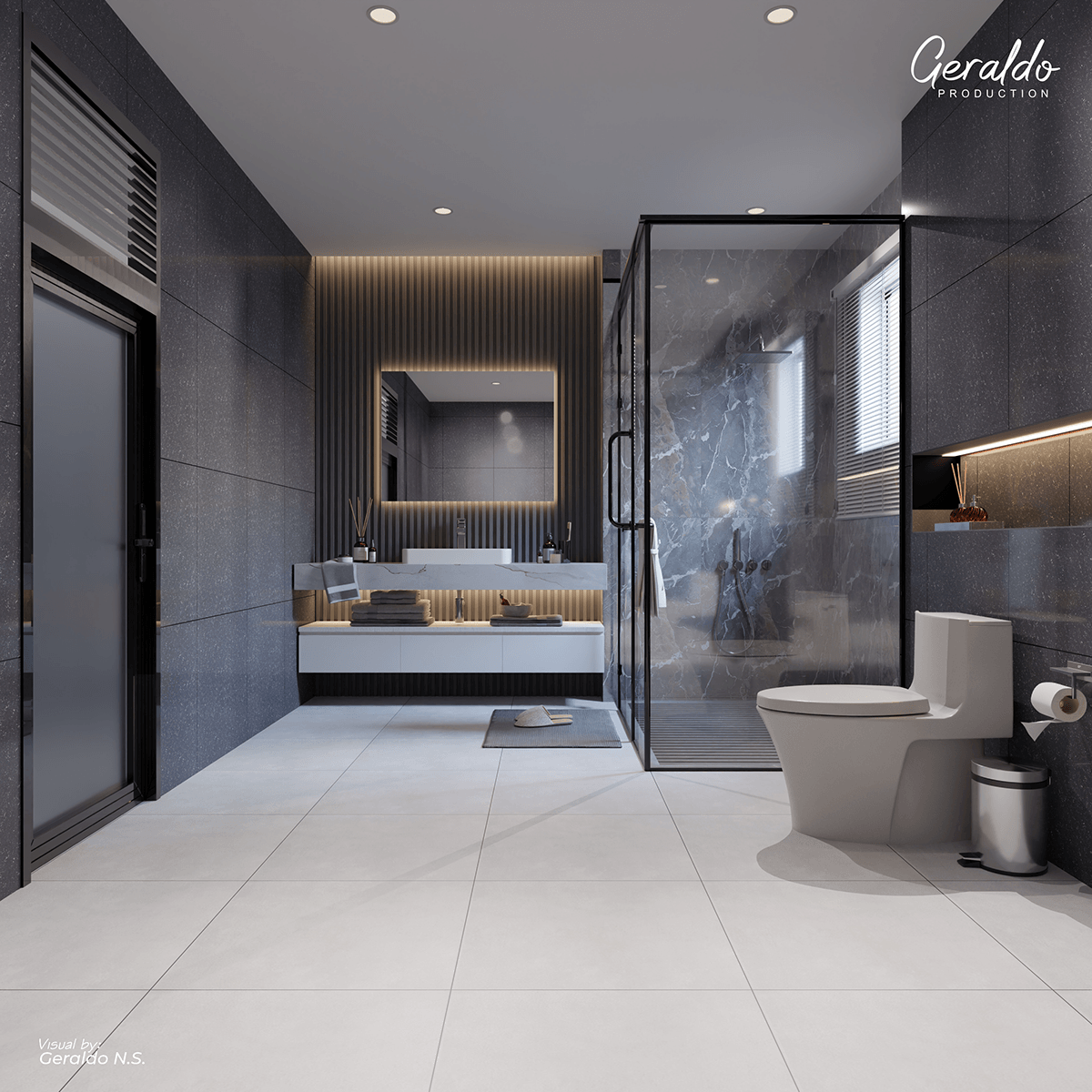 bathroom 3d architecture blender interior design  archviz design interior 3D Render modern architecture
