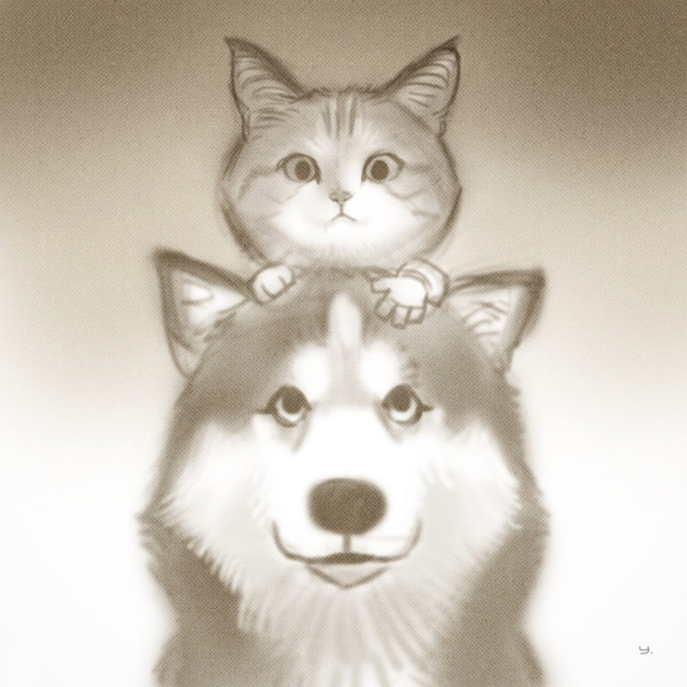 Cat animal cute digital illustration sketch