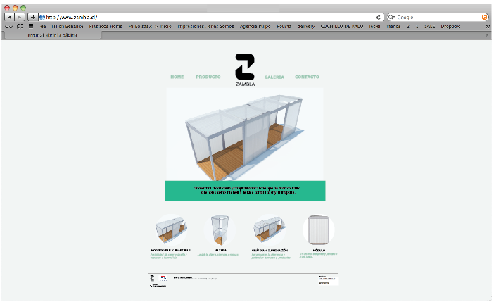 Web sitio web pagina web modulo exhibición GRUPO dvp exterior