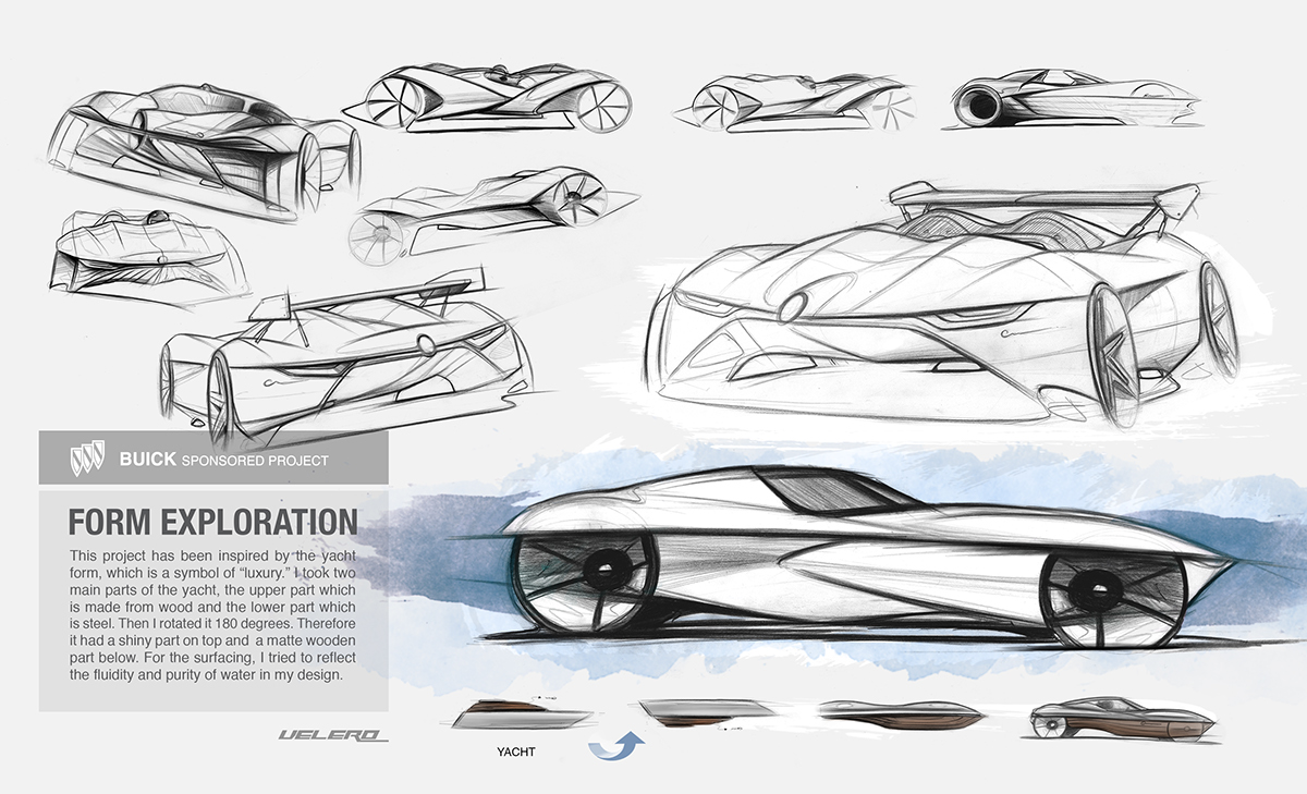 Honda buick mercedes-benz wardsauto car transportation digital rendering sketching