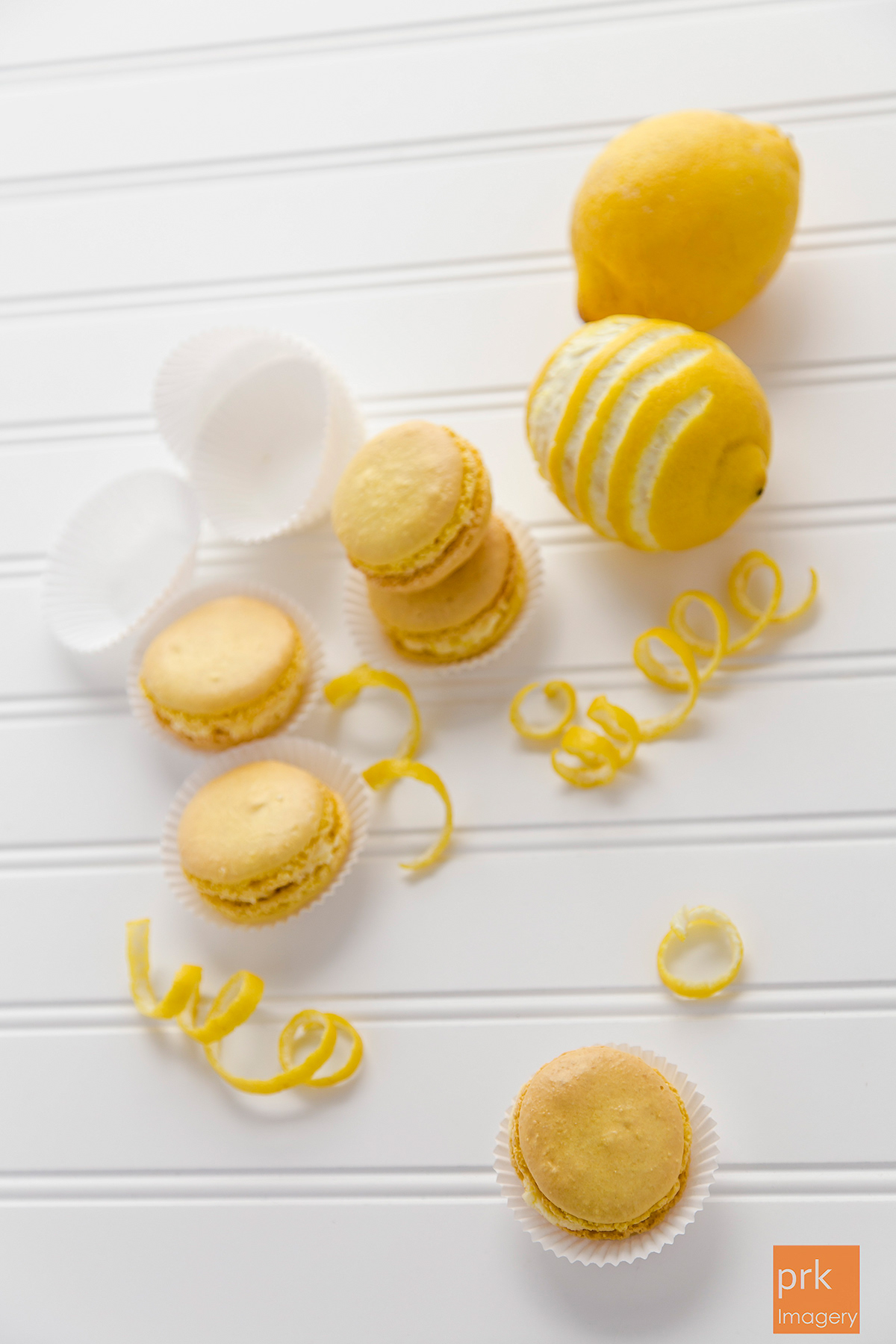 food photography macaroons lemons bright Sunny