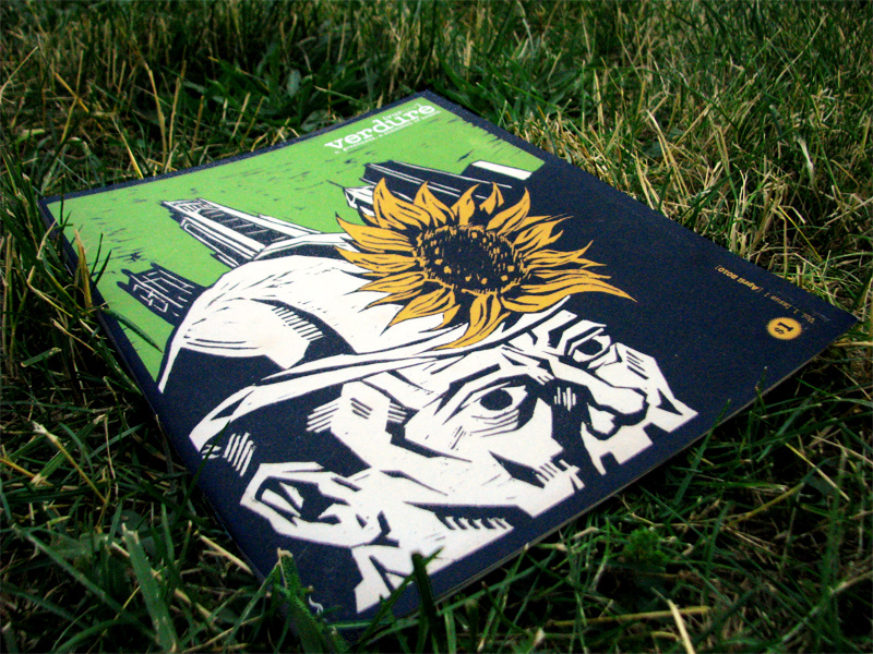 art Layout print verdure green Sustainable Pittsburgh community magazine Zine  publication Sustainability reuse recycle fsc wind power compost Pennsylvania
