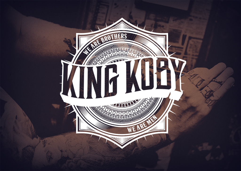 Logo Design logo barbers trendy edgy Rebrand leeds yorkshire men male KING KOBY