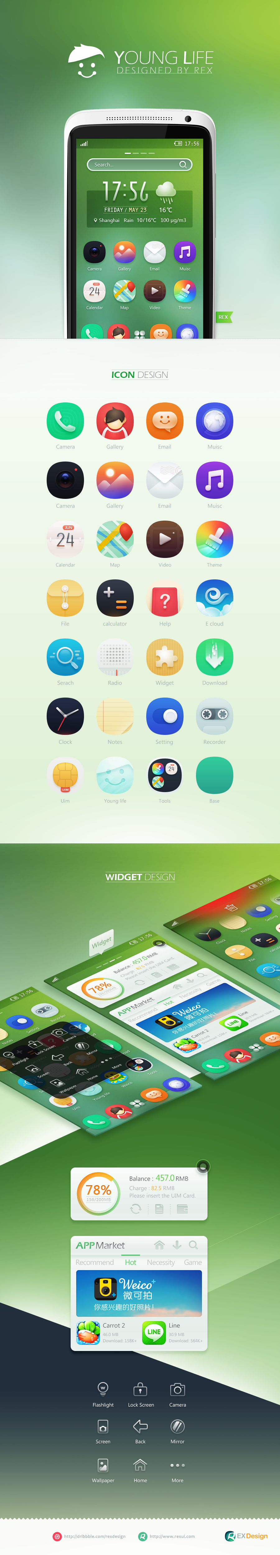 UI android Theme Icon mobile