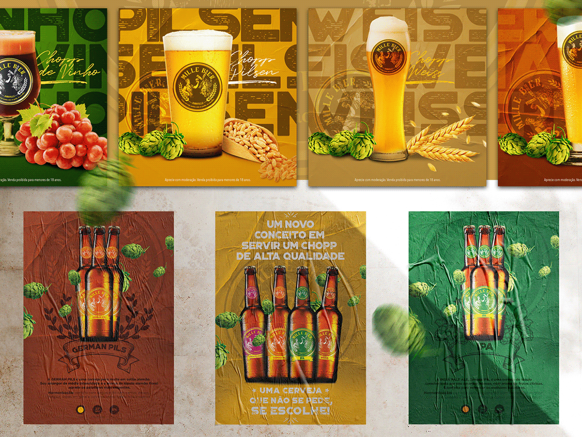 banner beer Bier brand branding  feed instagram joinville social media story