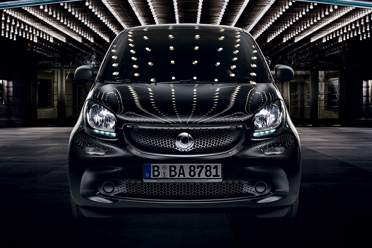car automotive   Smart Cinema art deco CGI night lights