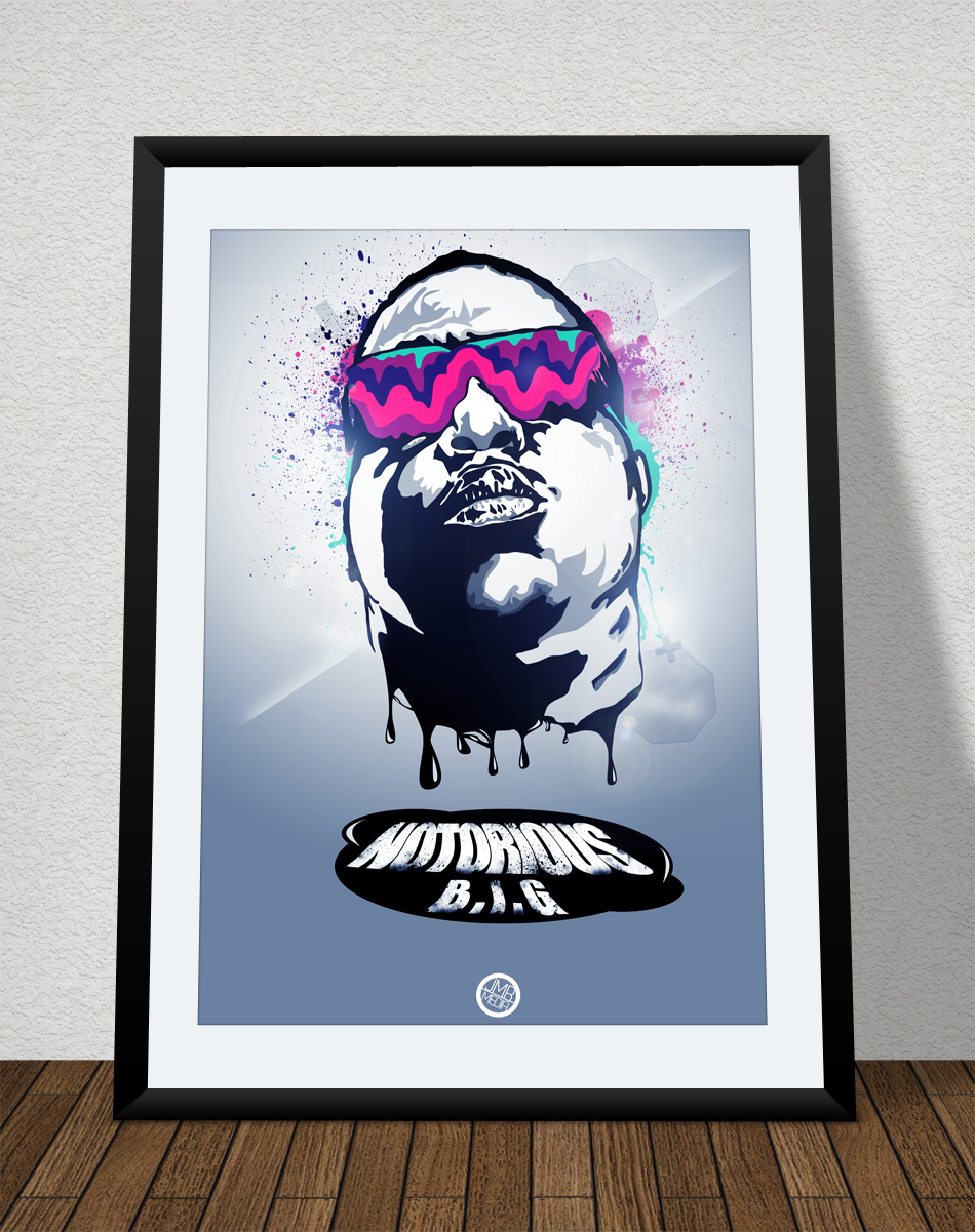 notorious B.I.G biggie hip hop poster canvas vector New York NY rapper legend Diddy puffy