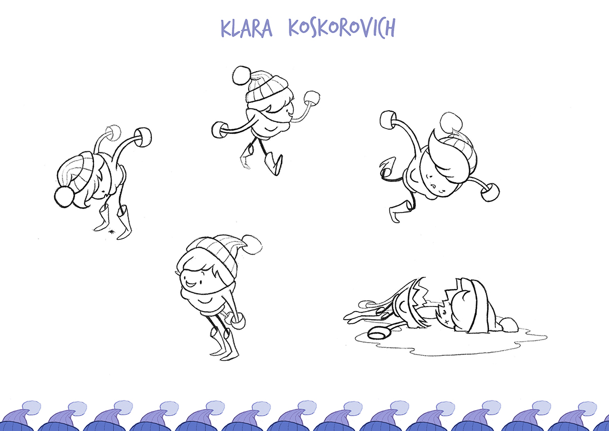 egg klara russian Russia cold winter cartoon Character turn around Expression