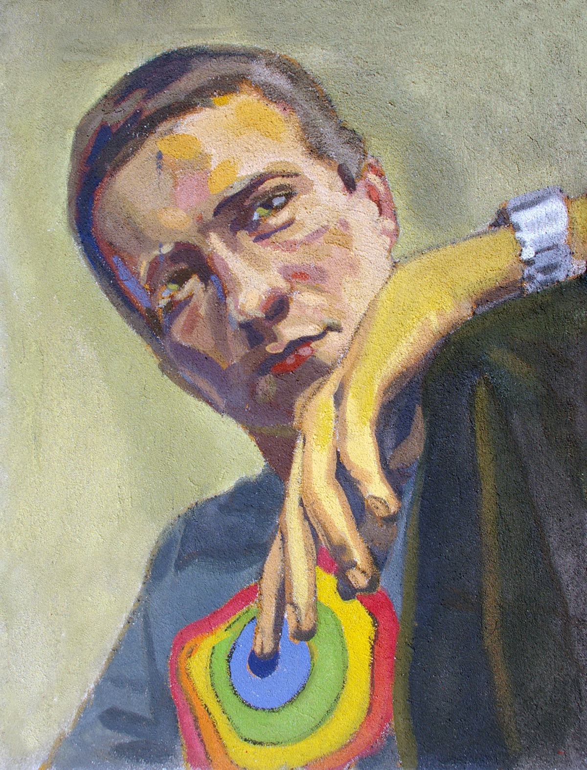 Icon self-portrait fresco