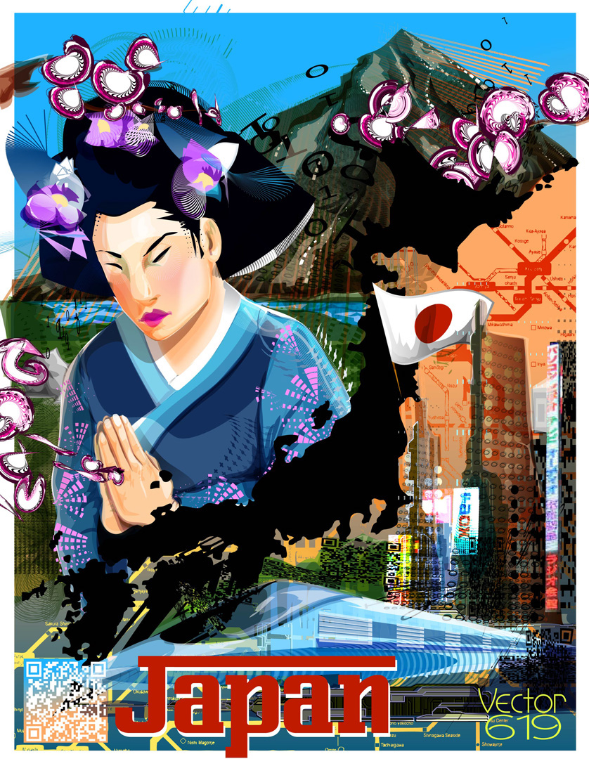 japan help japan digitalsteveart Japan Posters