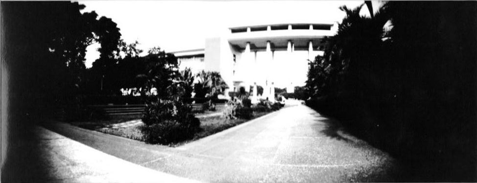 black and white Pinhole camera panoramic