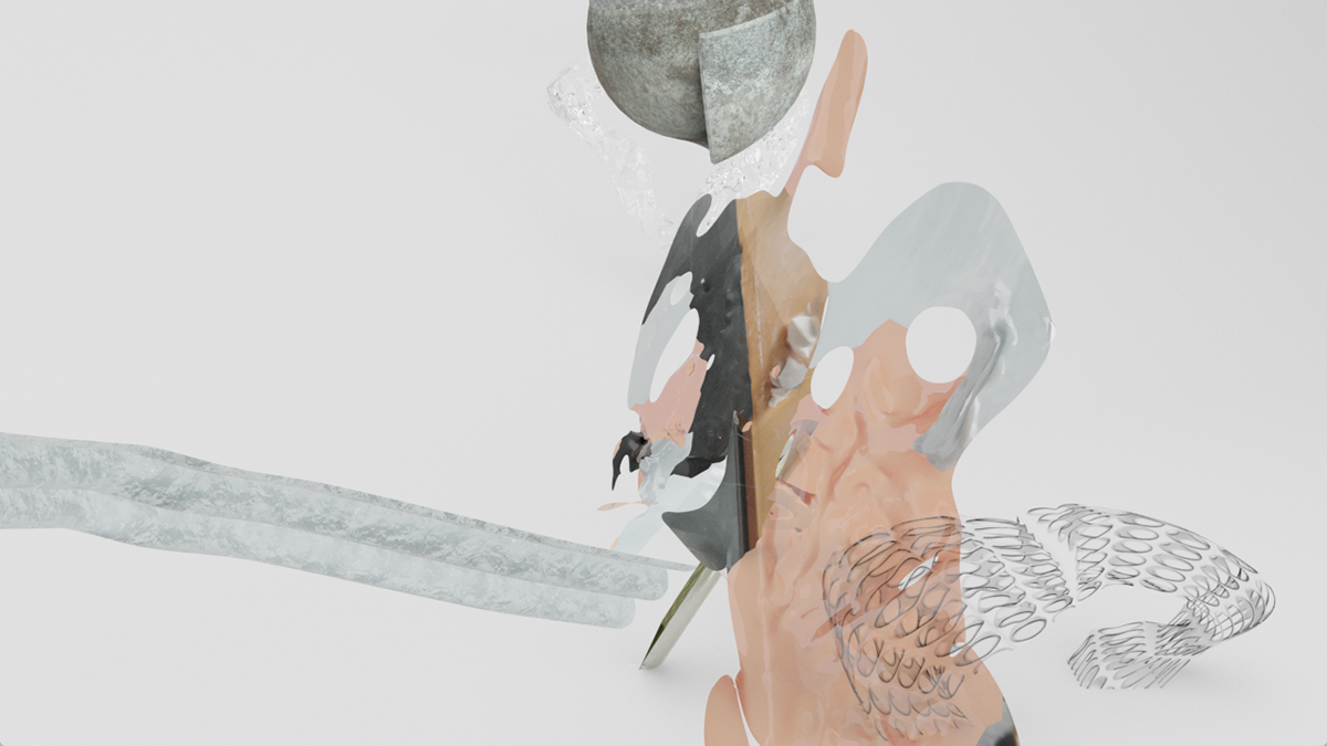 3D 3d render Render cinema 4d God 3D illustration genesis metal eclectic textures detailed hyperreal 3d art vray alchemy
