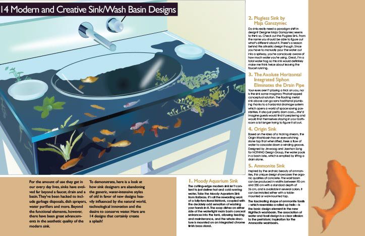 Sink Layout Design fish magazine