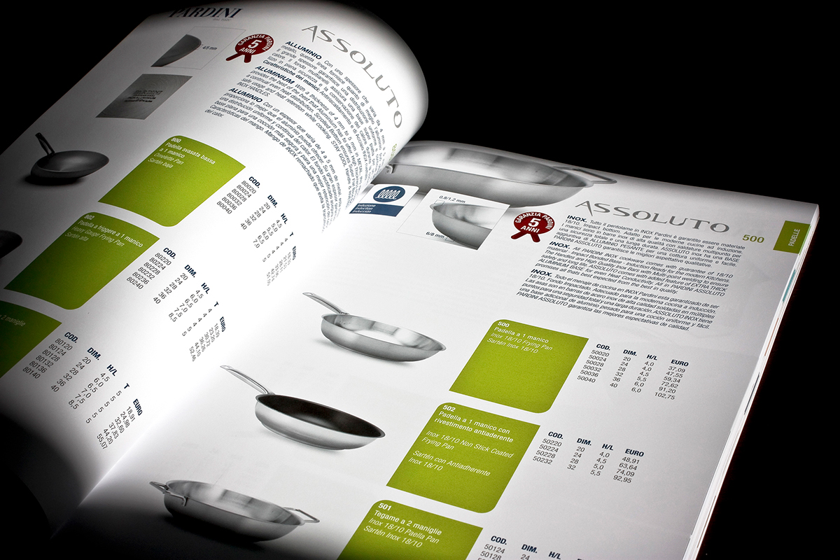 Catalogue kitchen Pots pans cookware bakeware trays utensils aluminium Inox cook chef cooking