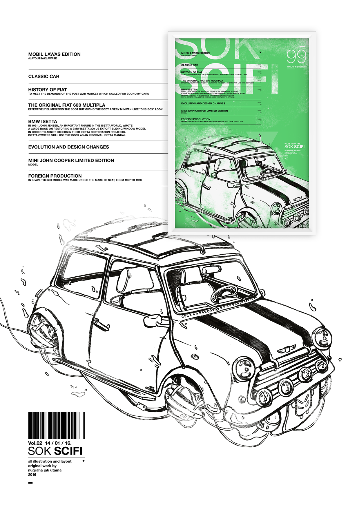 random car editorial cover magazine rough Layout Classic