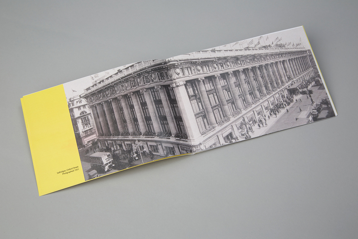 Selfridges nostalgia brochure design invoice wallpaper brochure gift wrap