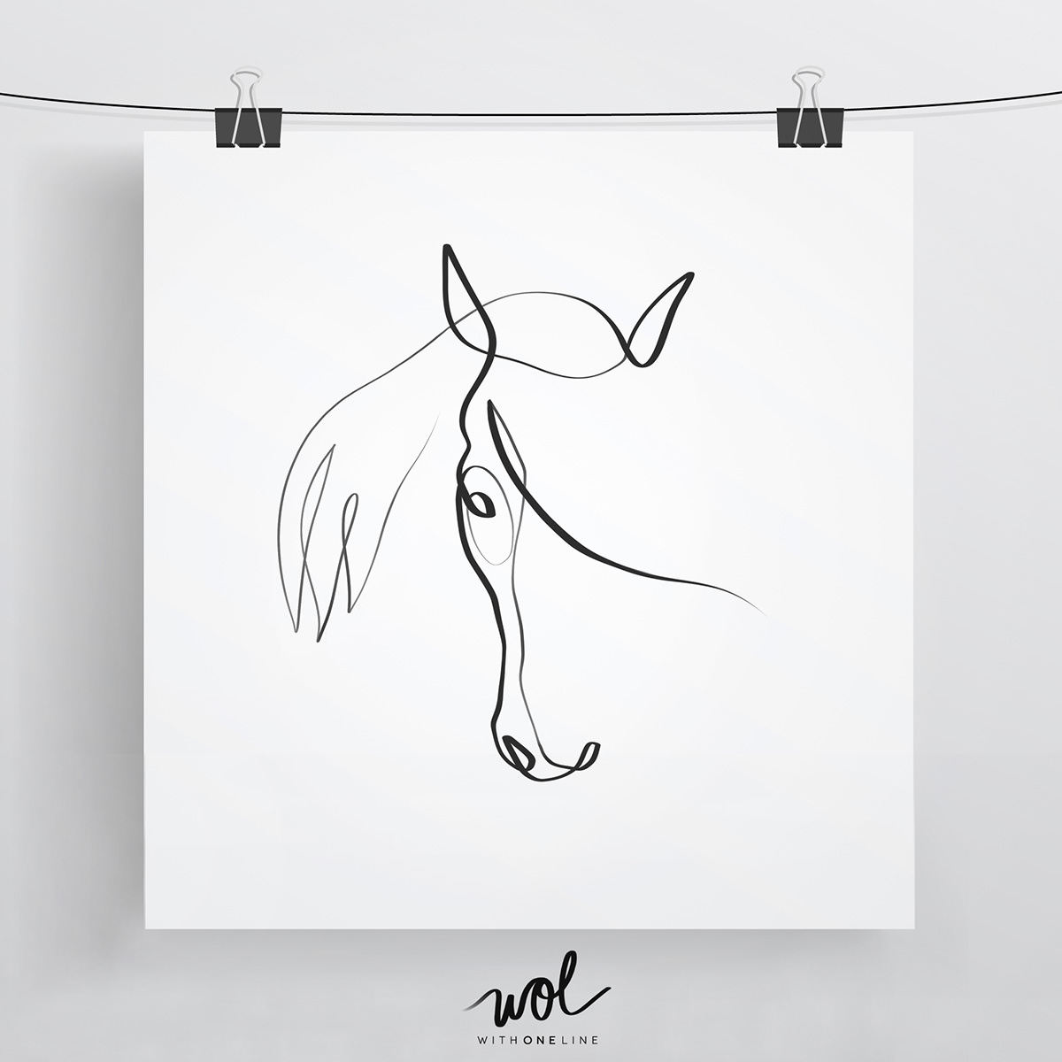 Calligraphy   one line line art single line continuous line one line drawing horse drawing Minimal Horse Single Line Animal