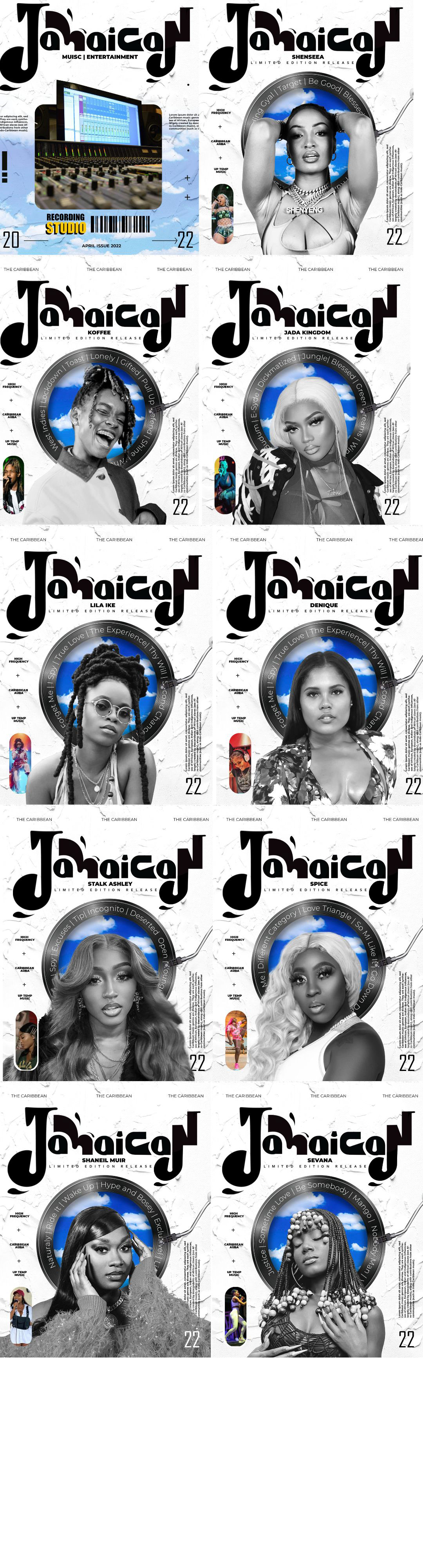 Dancehall designportfolio InDesign Jamaican musiccoverdesign musicmagazine reggae music