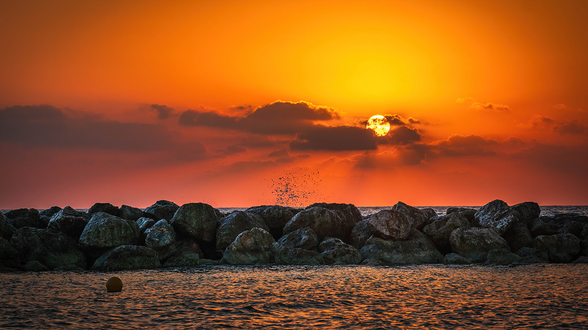 color cyprus Landscape Mediterranean Sea Nature sea summer Sun sunset