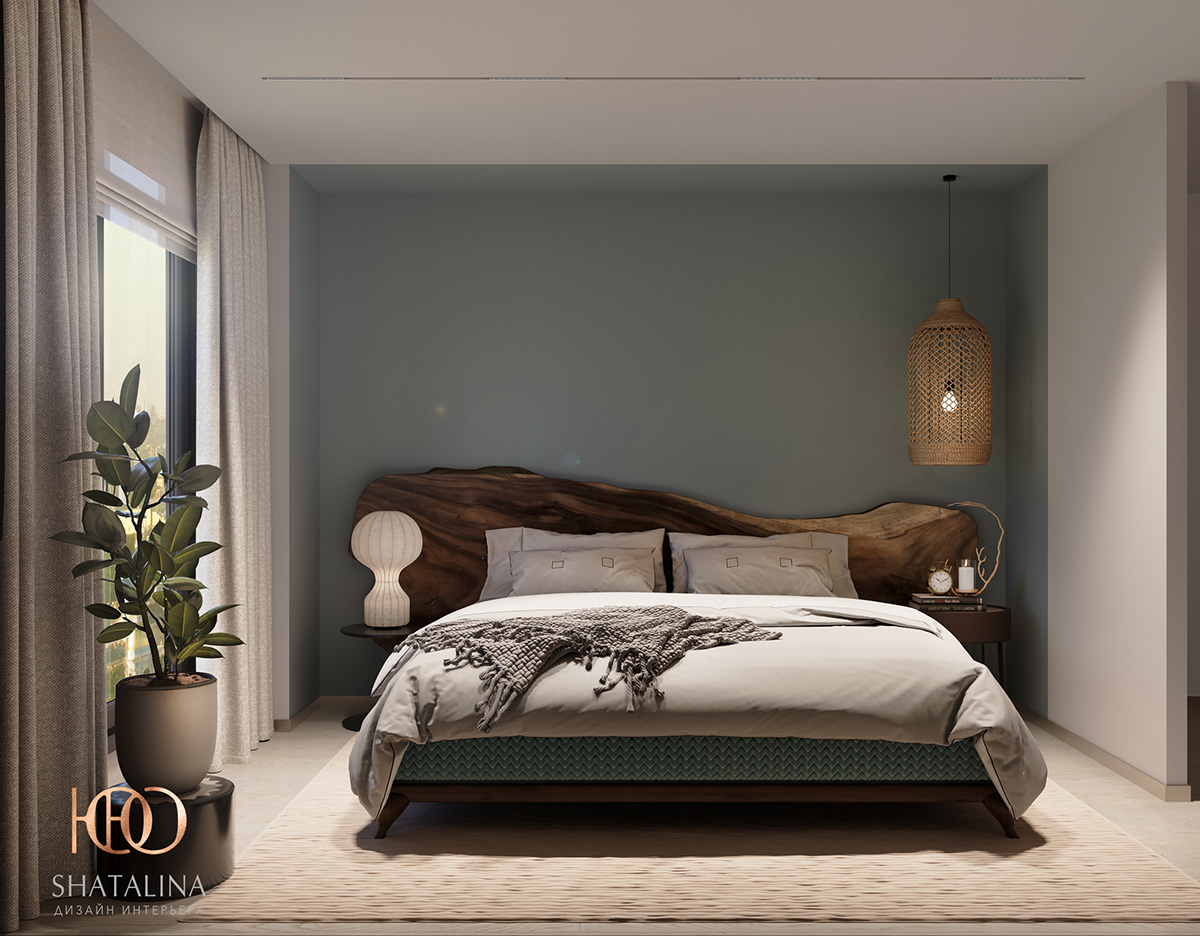 bed 3ds max interior design  corona Render visualization decor home badroom sleb