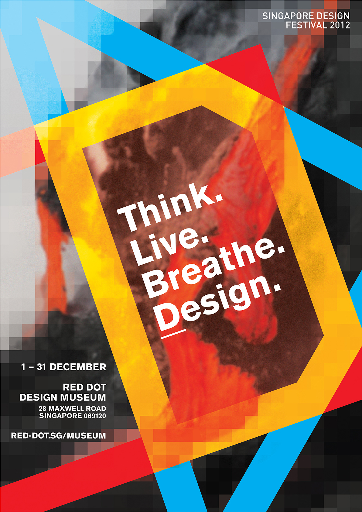 singapore  design  festival  brochure pentagon  designers mailer five folds poster logo