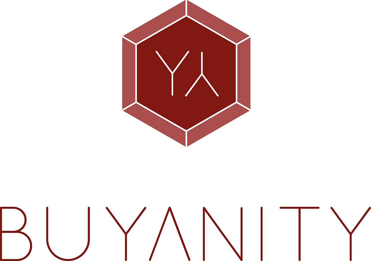 Buyanity logo hexagon hexagonal red "Y"