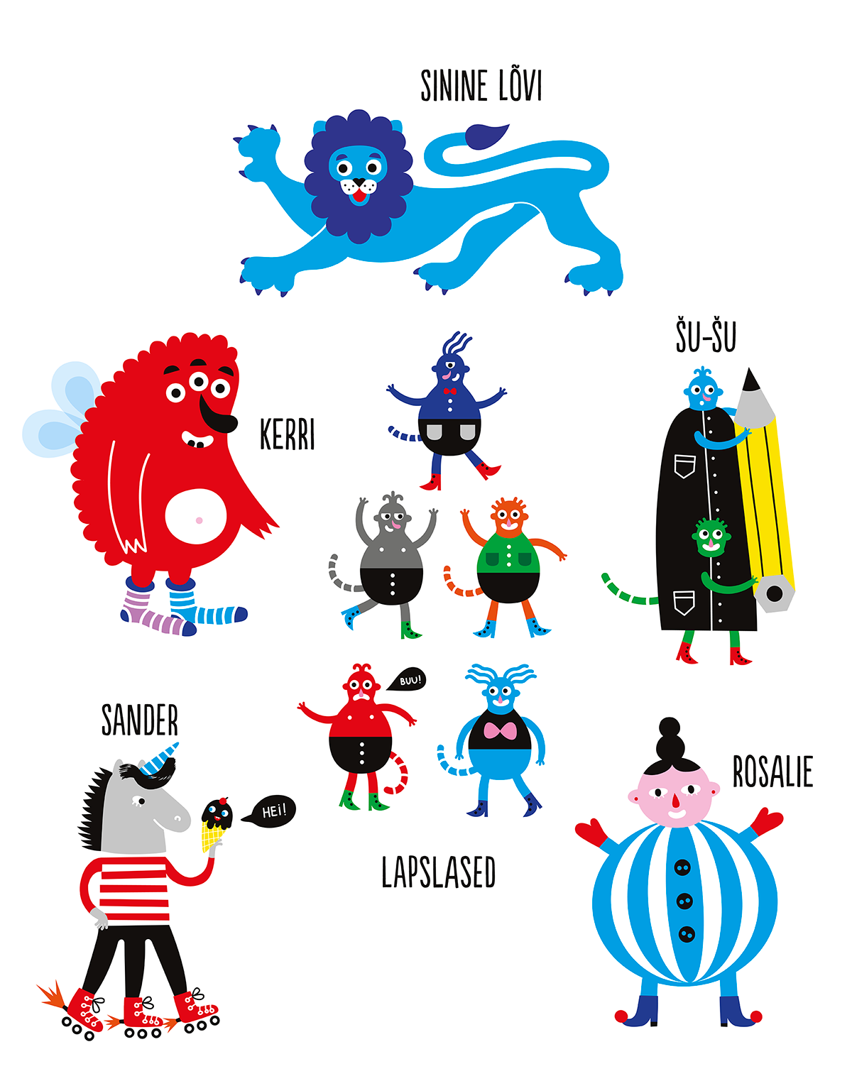 ILLUSTRATION  kids illustration museum illustration laste vabariik republic of children Vector Illustration Character design 