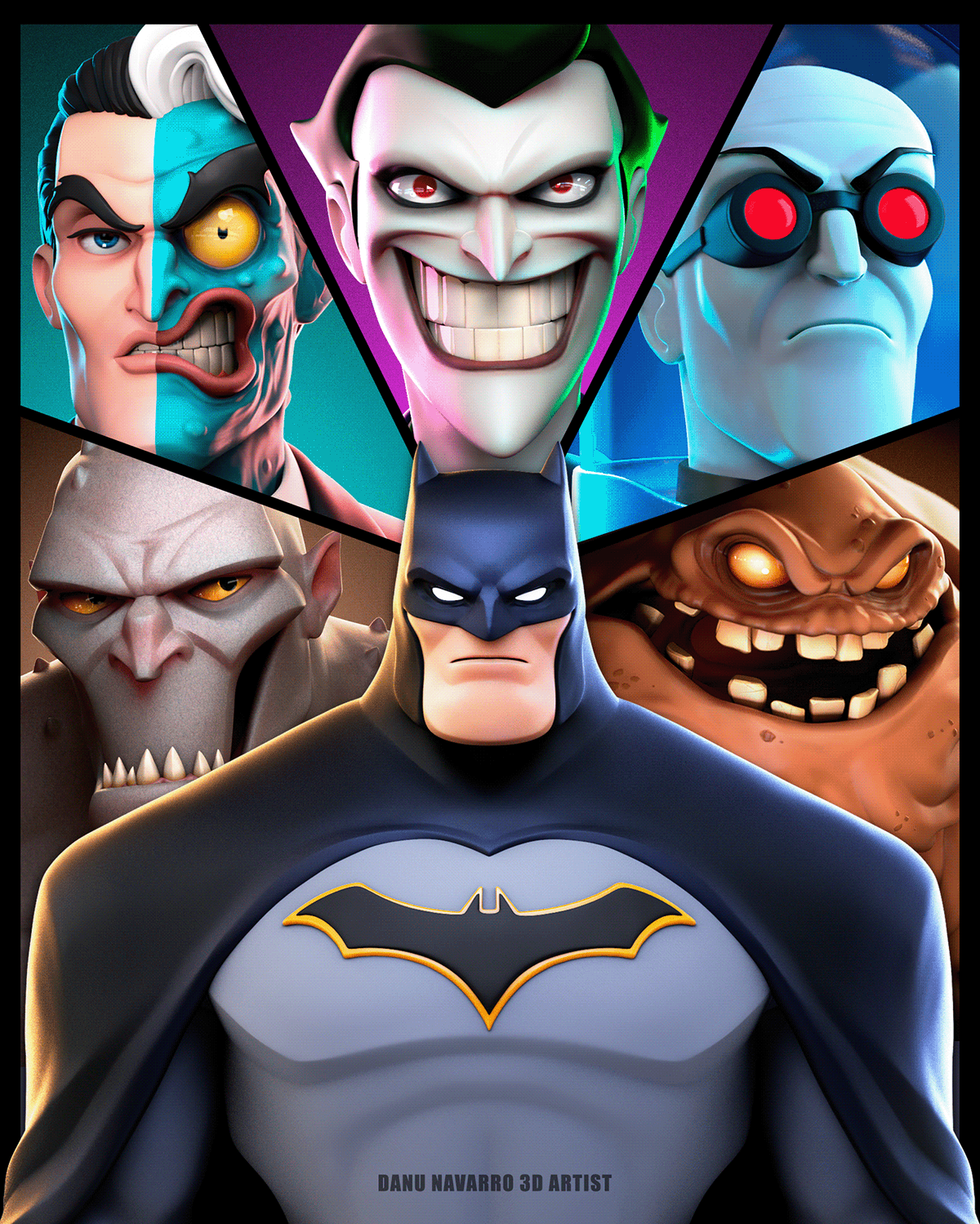 animated AnimatedSeries batman cartoon Character design  comics dc Fortnite joker stylized character