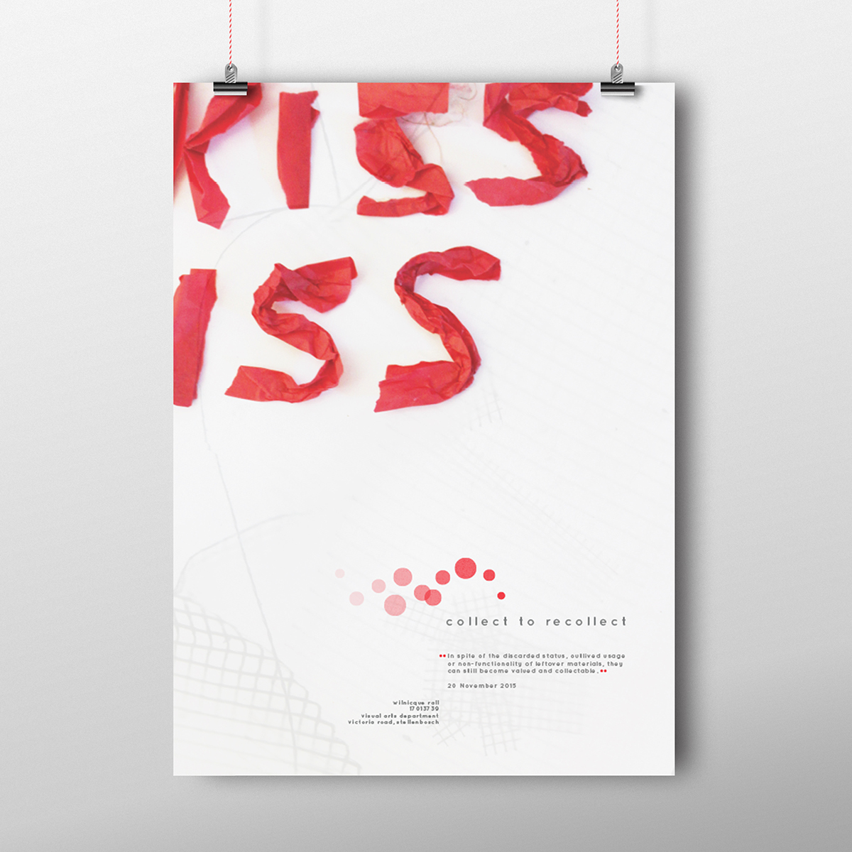 #Kisskiss #posters #materials  #Discards #upcycle #information design