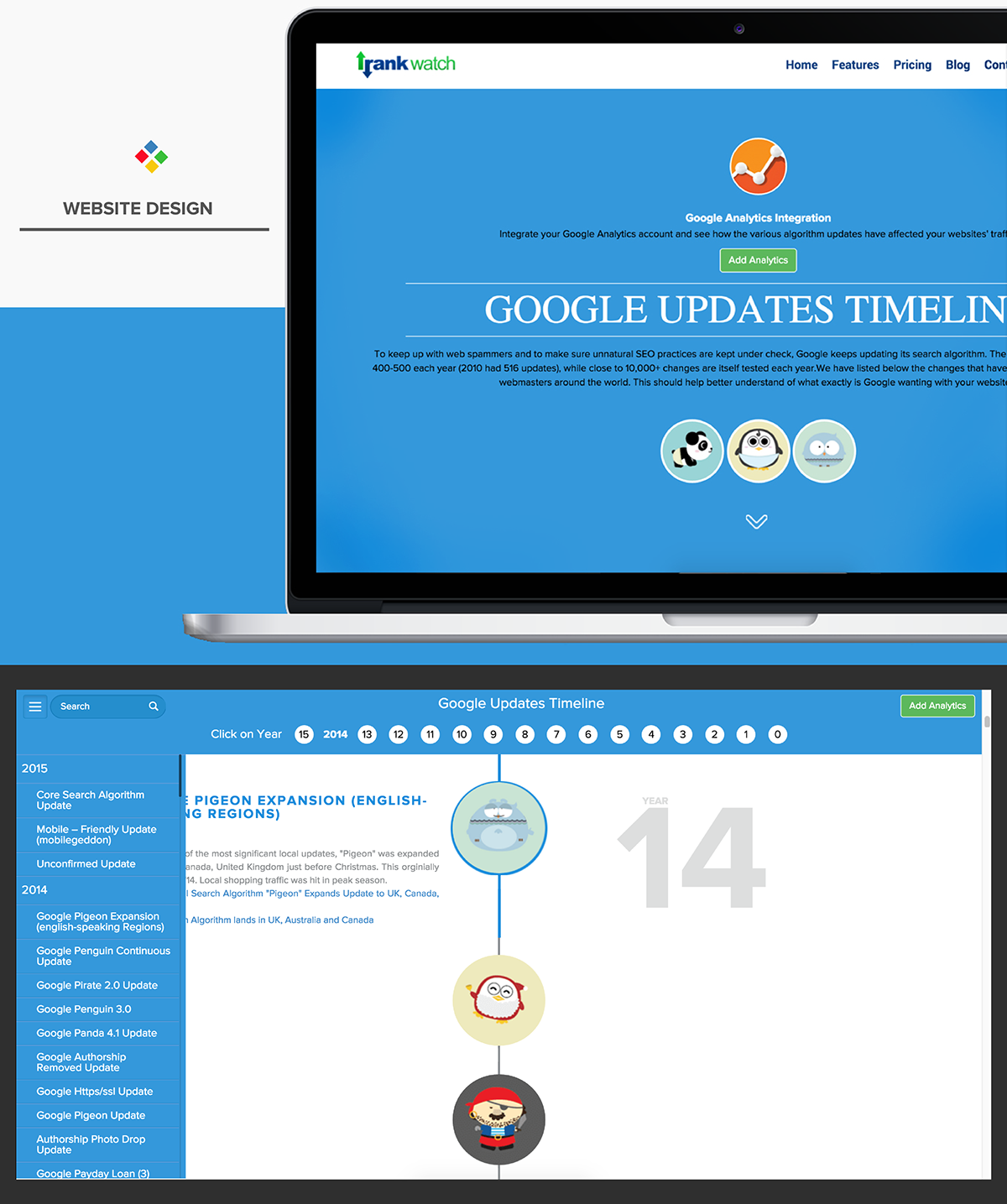 Character design Website google timeline Updates Icon India rank watch