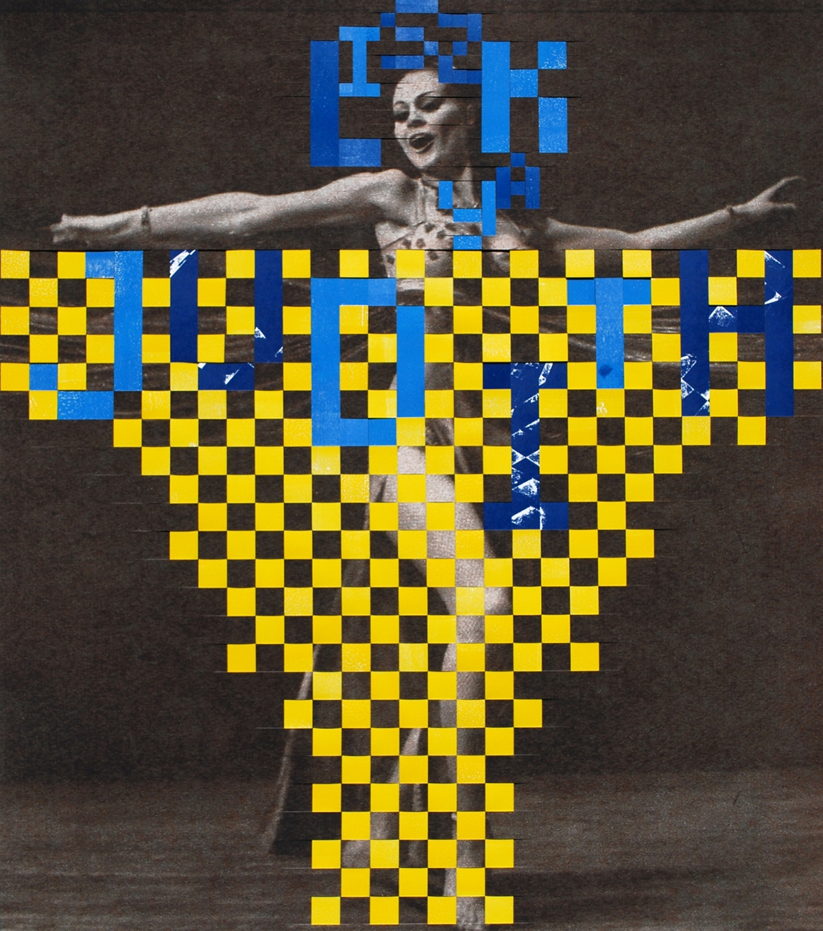 paper weaving weaving handmade Photography  Magazine Cover pixelate woman man font typography  