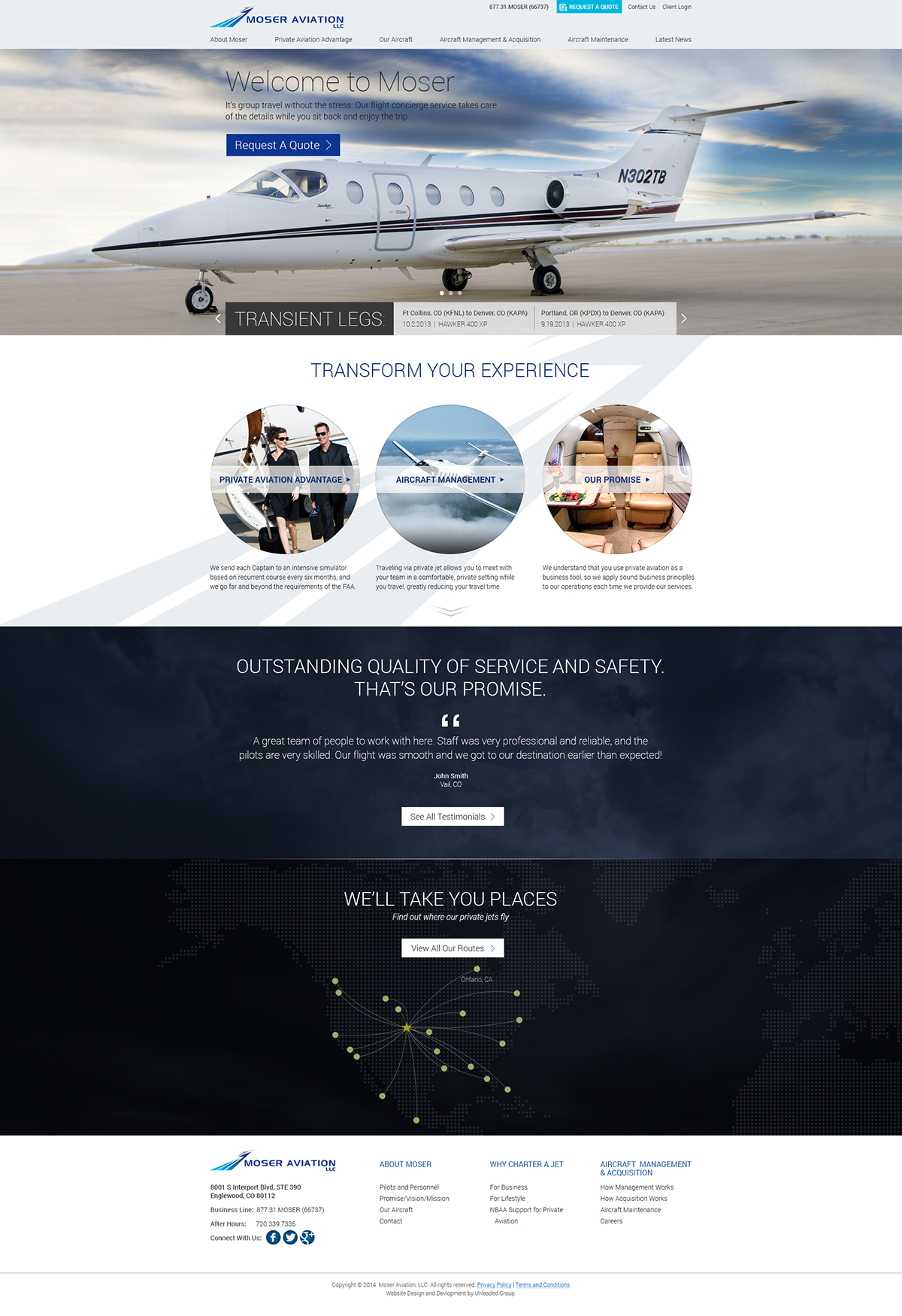 expressionengine cms Website design minimalist clean aviation Responsive mobile