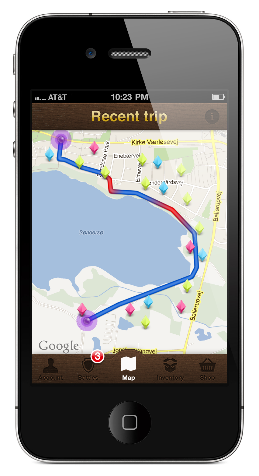 iphone UI game app user interface design