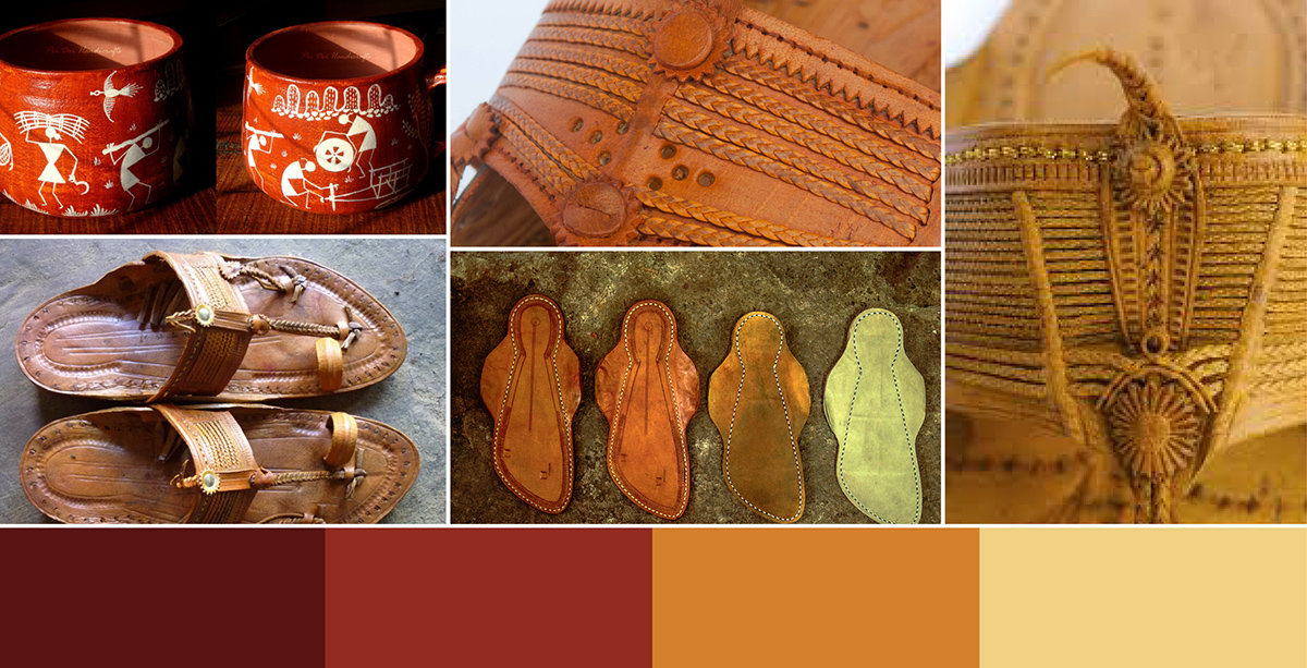 kolhapuri footwear brown handicraft indian craft