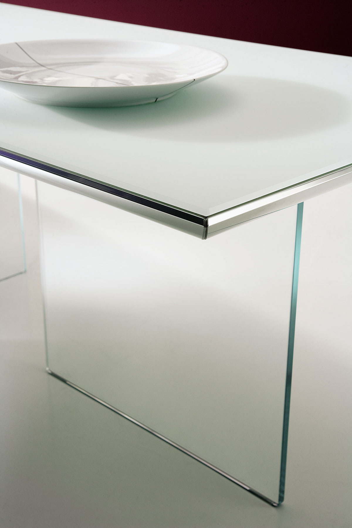 Extandable table desk workstation glas ozzio italia modern Interior luxury