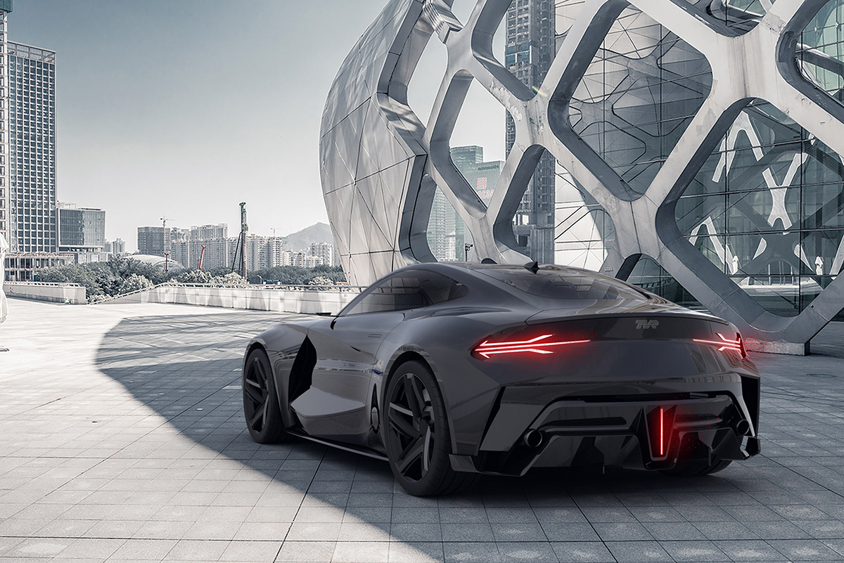 TVR design concept photoshop Alias VRED Render sketch car CGI