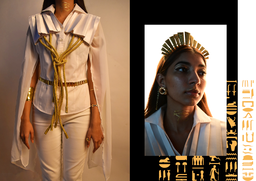 conceptual egyptian fashion illustration fashion styling