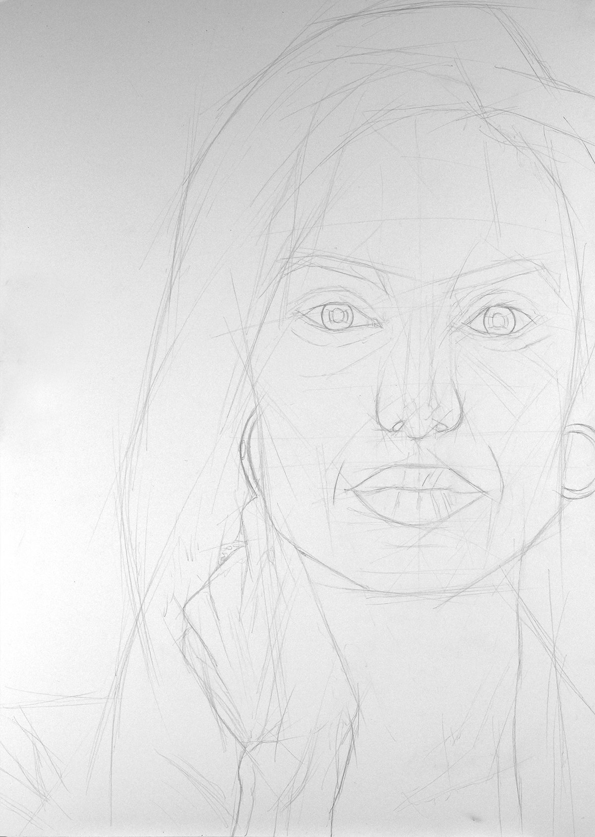 Angelina Jolie charcoal pencil draw hyperrealism Carboncino matita disegno illustrazione iperrealismo RITRATTO portrait