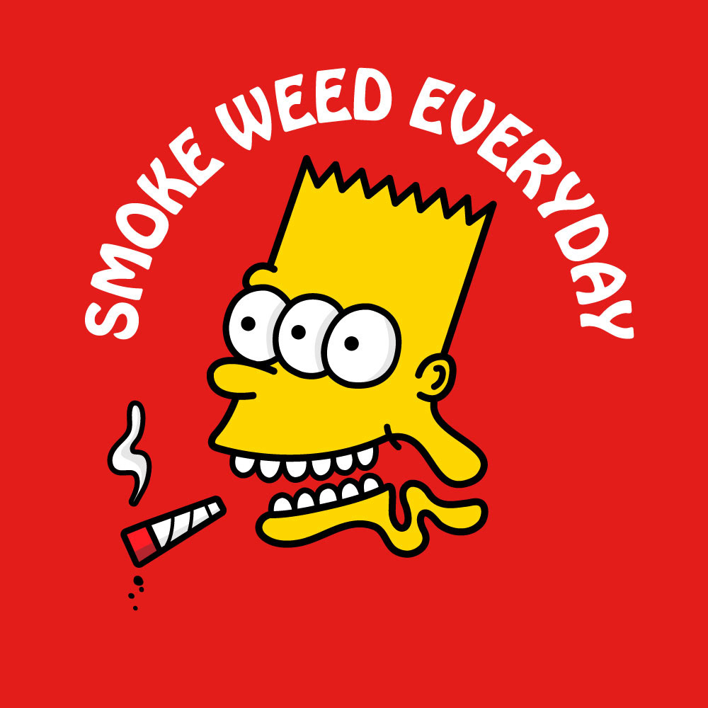Bart baxt humour Simpson smoke snoopdog weed