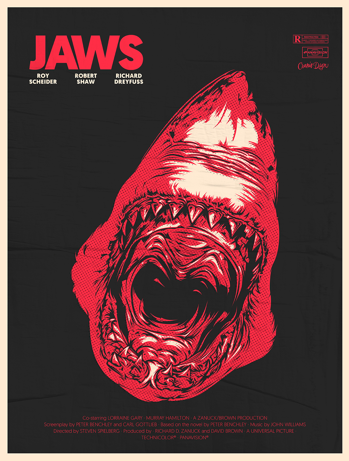 jaws Film movie horror shark Mouth poster.