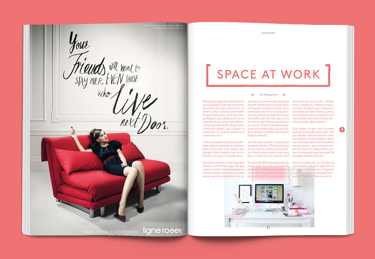 magazine editorial design Interior