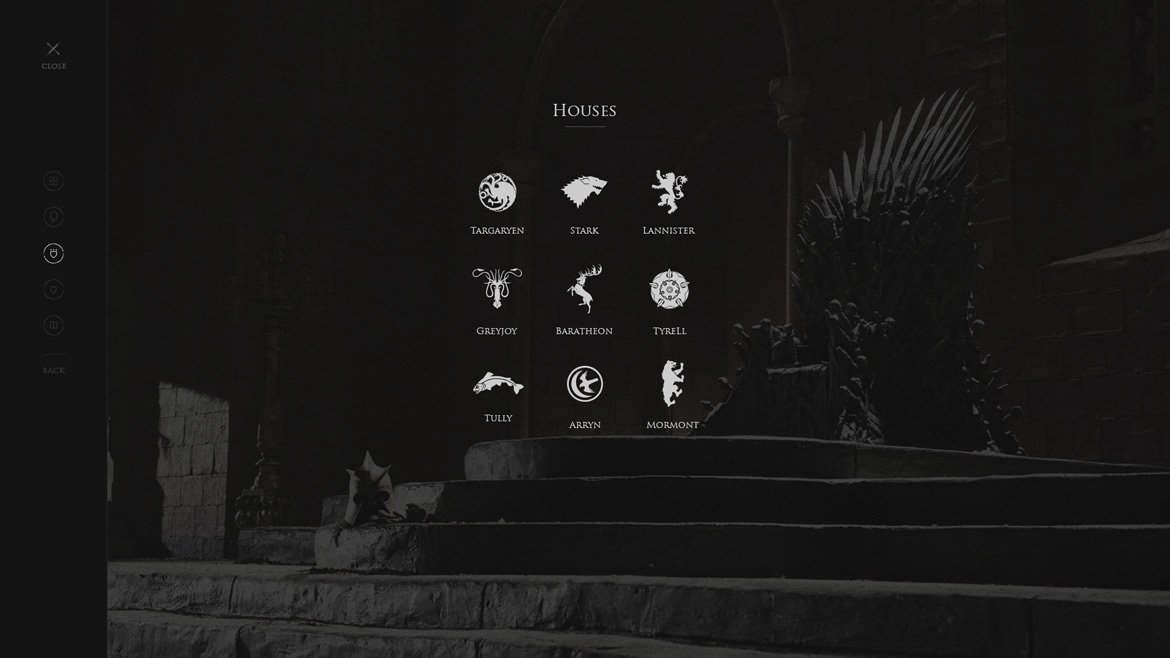 got Experience fantasy Game of Thrones hbo UI ux Movies tv series