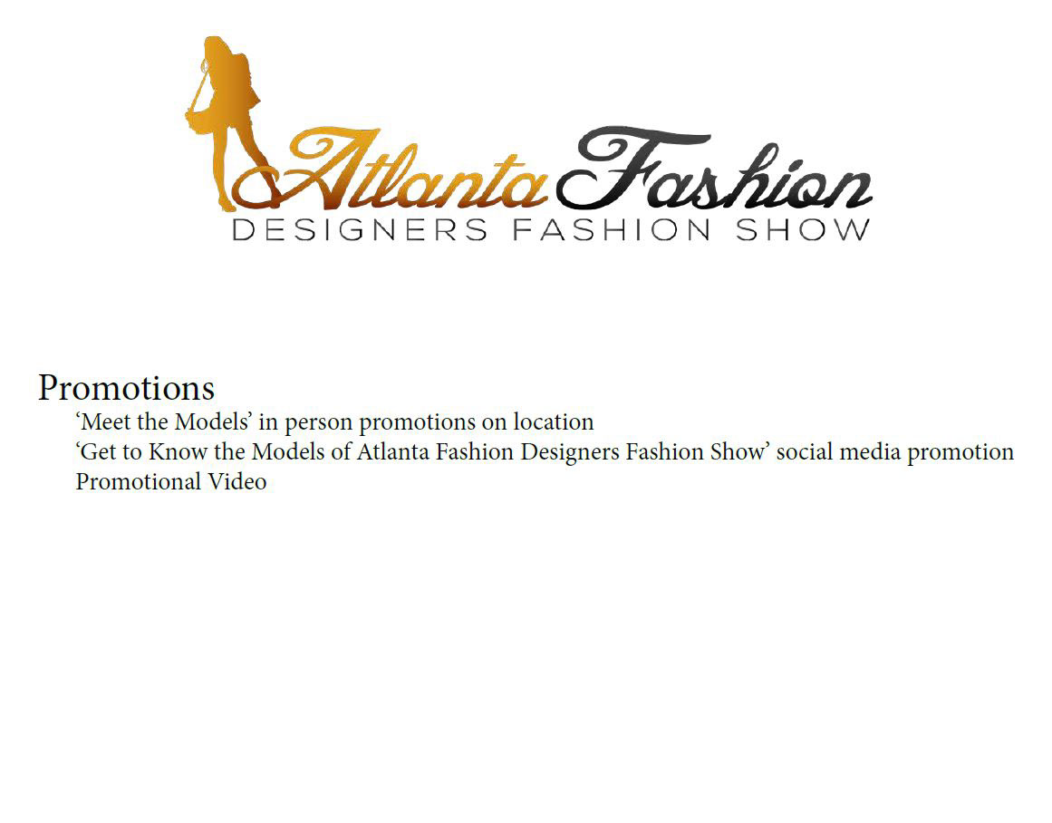 AFDFS atlanta fashion Designers Fashion Show model promo promotions Digital Promotions video