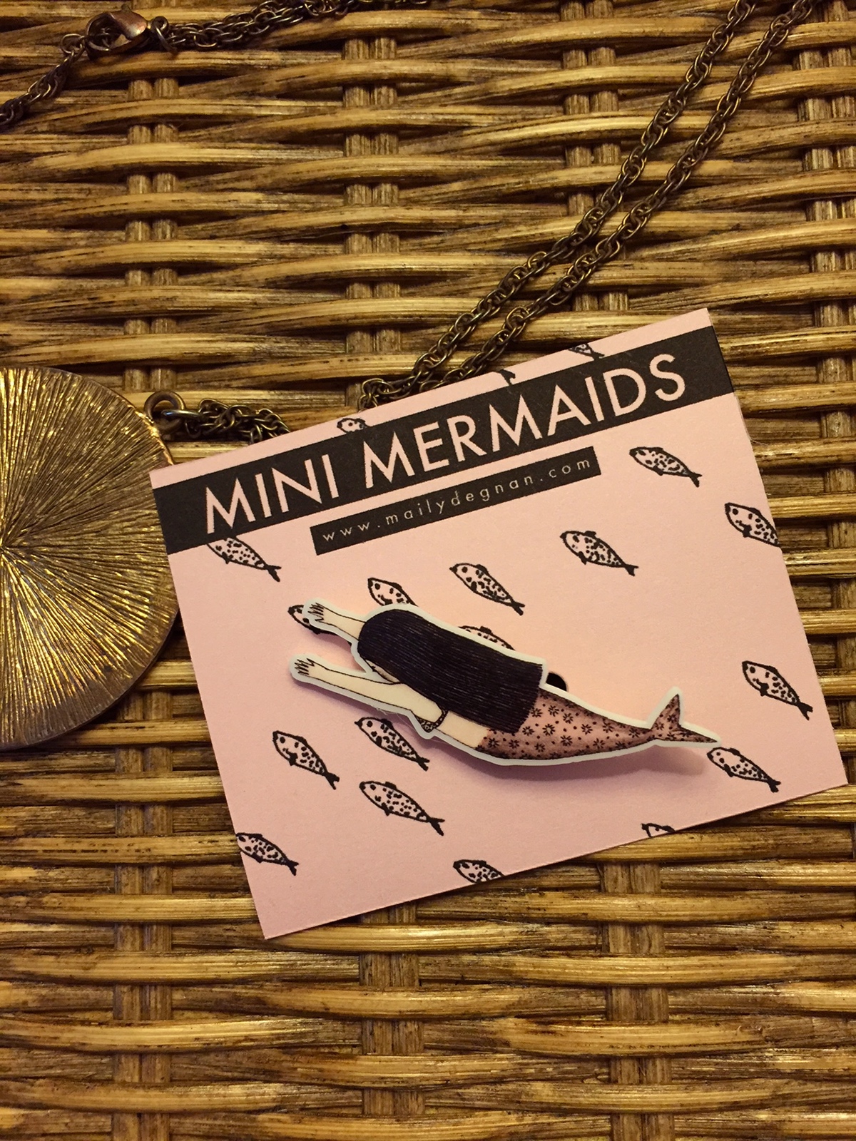 mermaids pins broaches illustrated gifts Miniature mini mermaid mini mermaid pin Ocean beach accessories