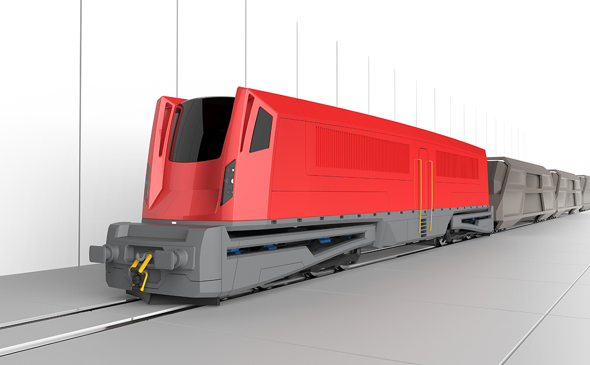 train freight red concept modern advanced cool transportation power