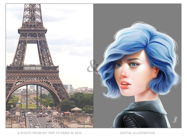 parisienne missjosh josh galvez Paris eiffel tower Travel hair illustration fashion illustration