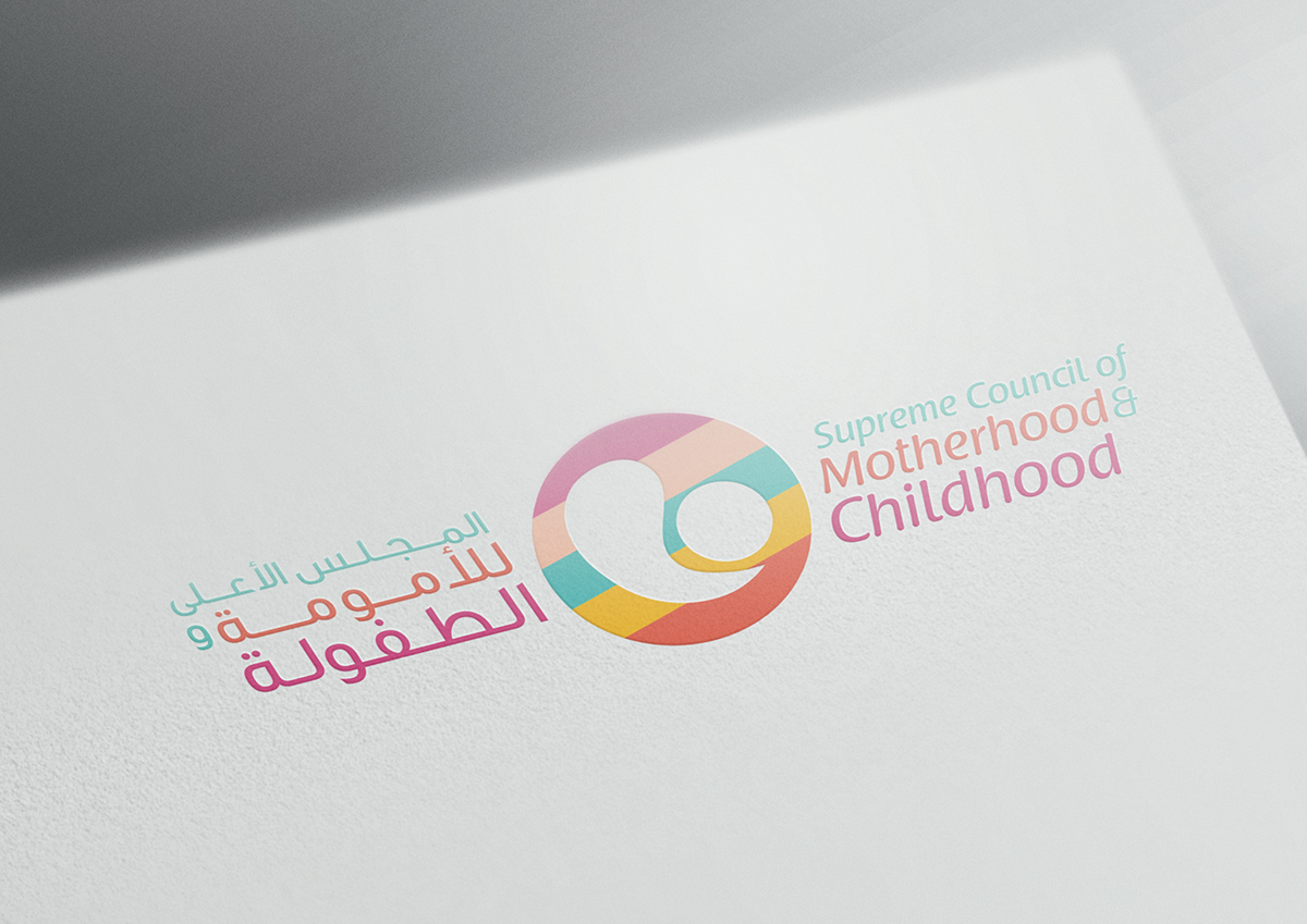 motherhood childhood motherhood & childhood Abu Dhabi United Arab Emirates UAE colorful Logo Design kids Playful play Fun color rainbow