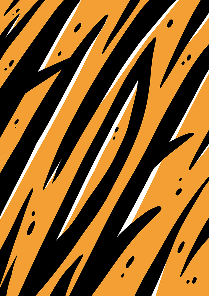 ILLUSTRATION  poster tiger hide graphic design 
